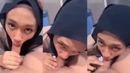 Hijab Genit Mengisap Kontol Besar Hingga Puas