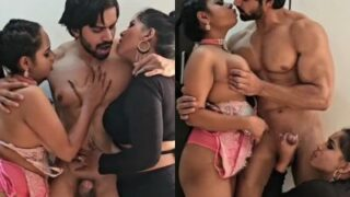 Tiga Tubuh Liar Bergumul Dalam Nafsu, Dua Perempuan Panas Melayani Nafsu Birahi Satu Pria Perkasa.