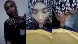 Jilbab Cantik Mengulum Batang Pacar