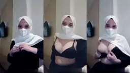 Camilla Bergoyang Dalam Hijab Putih Yang Menggoda
