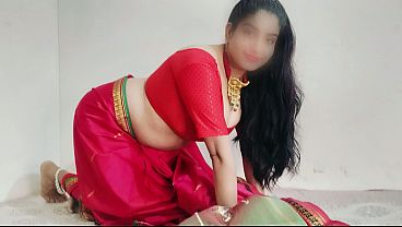 Hot Indian Bhabhi Dengan Payudara Besar Di Sari Merah, Chut Chudai Seru Dengan Suara Hindi Desi